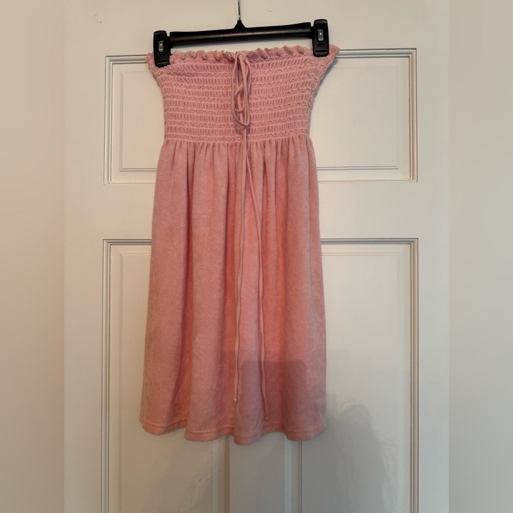 Juicy Couture Pink Smocked Top with Lace Detail